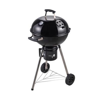 China Easily Assembled Luxury Black Steel BBQ Trolley Kettle Charcoal BBQ Grill for sale