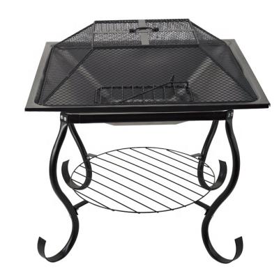 China New Design Steel Barbecue Grill Outdoor Fire Pit Stocked With Mesh Cover for sale