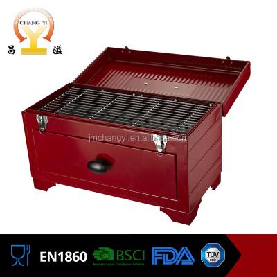 China Wholesale Steel Charcoal Kitche Kebab BBQ Tool Box Easily Collected Outdoor Smoker for sale