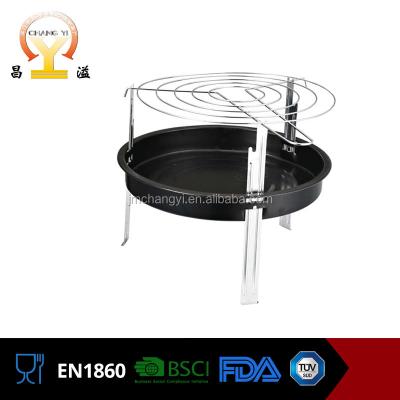 China Large Camping Product Easily Assembled Porcelain Or High Temperature Paint Coated Portable Mini Ceramic Bowl Barbecue Tabletop Grill for sale