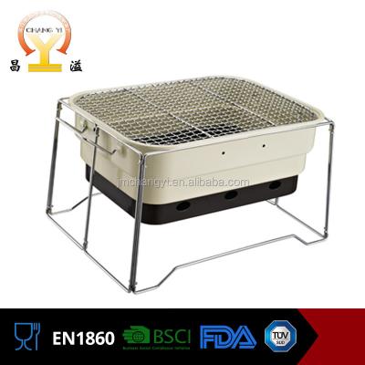 China Easily Assembled GS Chrome Plated Grill Mini Tabletop Foldable Portable BBQ Grill for sale