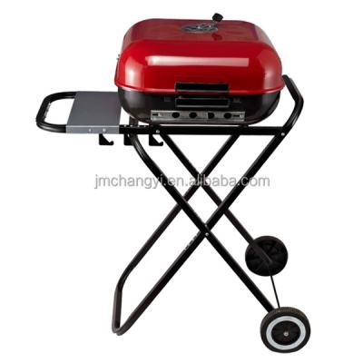 China Height 18Inch 22Inch Adjustable Square Folding Barbecue Grill With Heat Resistant Handles for sale