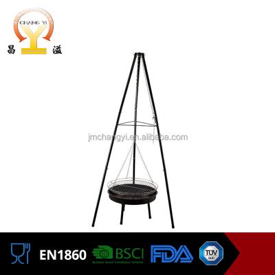 China Total Height 165cm Balcony Charcoal Chicken Grill Easily Assembled Hanging Rotating Grill Machine for sale