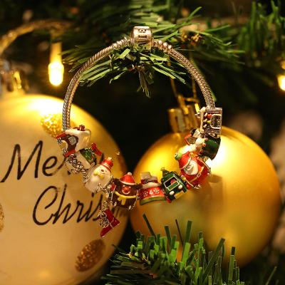 China Duoying TRENDY Silver OEM DIY 925 Sterling Charm Christmas Jewelry 925 Charm Bracelet Christmas Gifts 2021 for sale