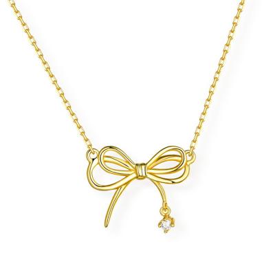 China CLASSIC light viable clavicle yellow gold jewelry butterfly padant butterfly necklace with diamonds necklace for sale