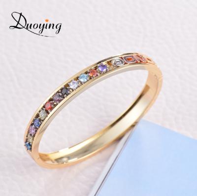 China Customized OEM pulseras de moda duoying bracelet gifts 18k gold plated slider bracelet charm with zircon designer charms for diy bracelet charm bracelets for sale