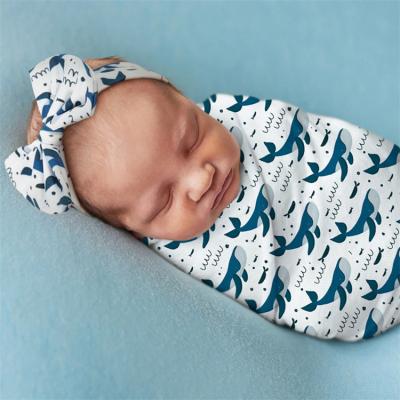 China Disposable Newborn Infant Knit Crochet Cotton Sleeping Bag Baby Wrap Blanket Envelope For Girls Boys for sale