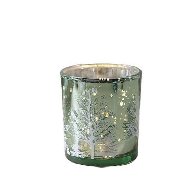 China Gift & Wholesale Jar Gold Amber Gold Holder Containers Glass Craft Tin Candle Holders Lanterns Candle Glass Jars For Candle Making for sale