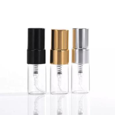 China Cheap High Quality Cosmetic 2ml 3ml 5ml 10ml Small Perfume Atomizer Vials Sample Glass Bottle With Plastic Spray Pump Mini Tester Bottles for sale