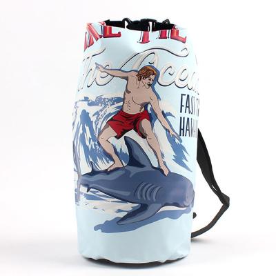 China NET PVC envelopes 500D full printing ocean pvc polyester pattern ocean package dry bag outdoor waterproof fashion unique package for sale