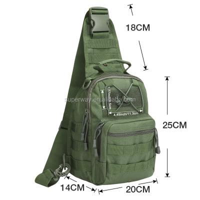 China Custom Waterproof Activity Army Sling Camping Cross - Body Shoulder Messenger Military Molle Tactical Chest Bag Men for sale