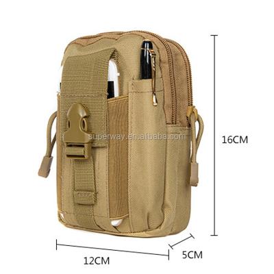 China Molle Pouch RFID Military Bag Emergency Survival Waterproof Tools with Mobile Phone Holder Army Camouflage Tactical Survival Bag Molle Pouch for sale