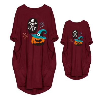 China Anti-pilling high quality mami and me 2021 new arrivals mother and daughter family dress matching sets for Halloween for sale