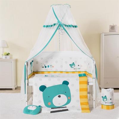 China Amazon Wholesale Nondisposable 100% Cotton Crib Baby Bedding Set For Kids for sale