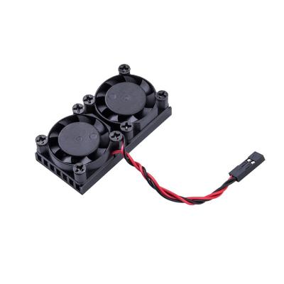 China For Raspberry Pi3 Pi4 Double Heatsink Cooler Cooling Fans For Raspberry Pi 3B+Pi 4 for sale