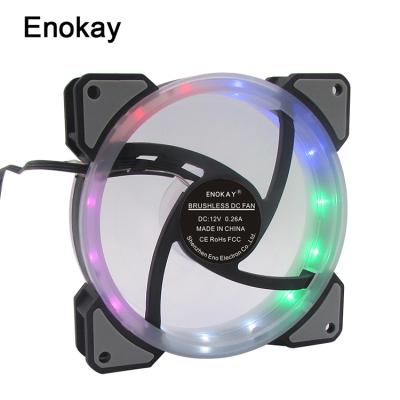 China Plastic colorful DC 12V 3Pin 4Pin 12mm 12025 LED fan120x120x25mm Bruseless fan for computer for sale