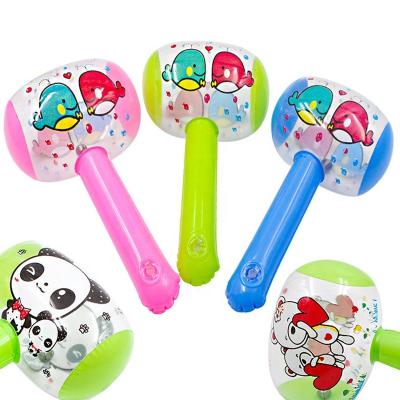 China With Bell Inside 26cm Long Cartoon Plastic PVC Inflatable Toy Hammers Air Hammer Wholesale Animal Toys With Bell Child for sale