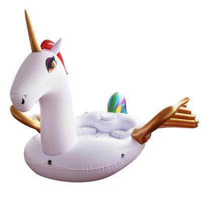 China Outdoor Water Fun Summer Water Play Equipment PVC Unicorn Pool Float Cheap 6 Person Inflatable Boats For Sale For Kids And Adults for sale