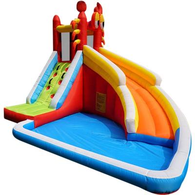 China Outdoor Entertainment Inflatable Bouncers Slide Bounce House With Giant Bouncy Jumping Ball Mine Pool Castle Makers for sale