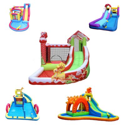 China Wholesale Outdoor Entertainment Jumping Bounce Moon Mini PVC Bouncy Castles Inflatable House Pastel Companies With Water Slide Commercial for sale