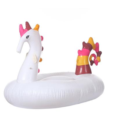 China New Design Large Inflatable Seahorse Water Bed Durable Inflatable Bed Floating Circle Insa Floating Swimming Floating Island for sale