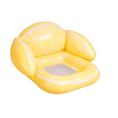 China Water Play Inflatable Orange Sofa Float For Pool Inflatable Orange Sofa For Adult for sale