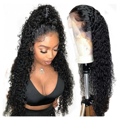 China Water Wave 13x6 Raw Brazilian Water Wave Wig Human Hair HD Lace Frontal Wig 30 Inches for sale