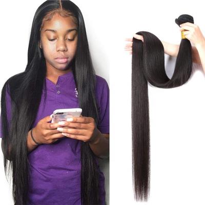 China 8-30inch Brazilian Virgin Hair Silky Straight Mink Cuticle Aligned Silky Curly Virgin Hair Bone Straight Hair Extensions With Closure for sale