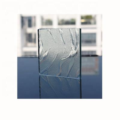 China Court Flame Patterned Textured Tempered Glass For Architectural Design for sale