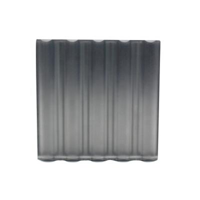 China Yard laminated 8mm fluted gray tempered glass with wholesale price for sale