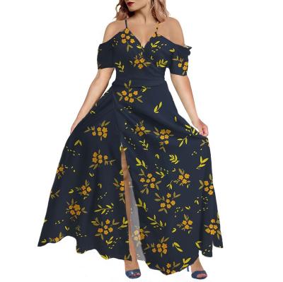 China 2022 New Fashion Breathable Casual Sexy Deep V Women Dress Bosnia Print Beach Casual Dress for sale