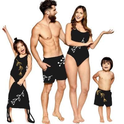 China Mens Boy Swimwear Matching Custom Shorts Christmas Sheet Breathable Running Black Family Pattern Plus Size Girl Swimwear Women Sexy Bikini for sale