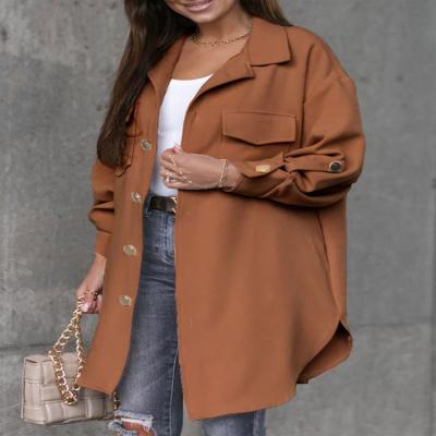 China European and American fashionable new ladies breathable solid color long fall winter coats for sale