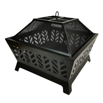 China Custom Steel Barbecue Grill Outdoor Cube Fire Pits Easily Assembled Heater for sale