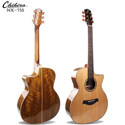 China NX-75S High Grade China Chihiro Acoustic Guitar Outdoor Solid Wood Musical Instrument for sale