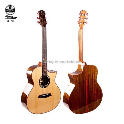 China Fir Acoustic Guitar Factory Price Soft Cut Solid Cutaway Acoustic Guitar for sale