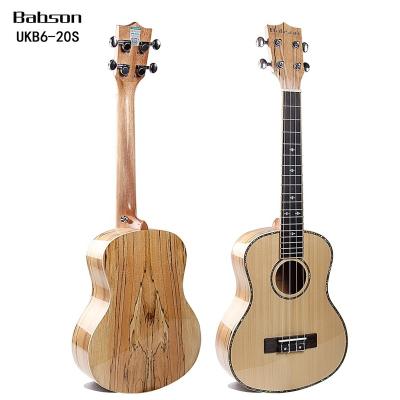 China Flawless Special Texture Maple Solid Spalted Ukulele 26 Inch Hawaii Guitar for sale