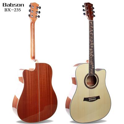 China Best Selling Flawless Guitar 41inch Sapele Wood Back Acoustic Guitar for sale