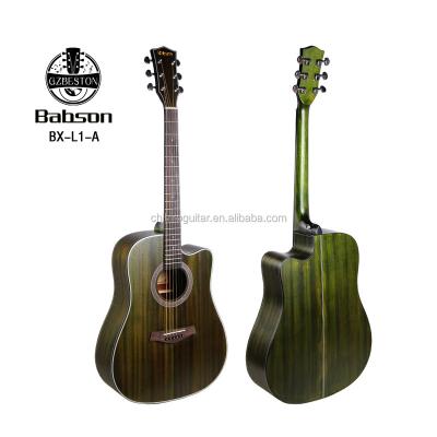 China 2019 new design mahogany electric acoustic guitar matte finished matcha color guitar for sale