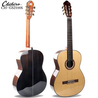 China Good quality solid Chinese wholesale handmade fir classical guitar for sale