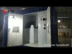 Container Spray Booth Manual Move Side Expansion Wall Design Paint Room