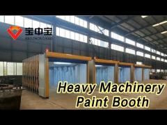 Telescopic Heavy Machinery Paint Booth Open Face 2.5m/min For Metal Workpiece