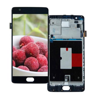 China For Oneplus 3 Plus 5 Original A3000 LCD Touch Screen Digitizer Panel Assembly Frame Amoled For Oneplus 3T A3010 Display LCD With the framework for sale