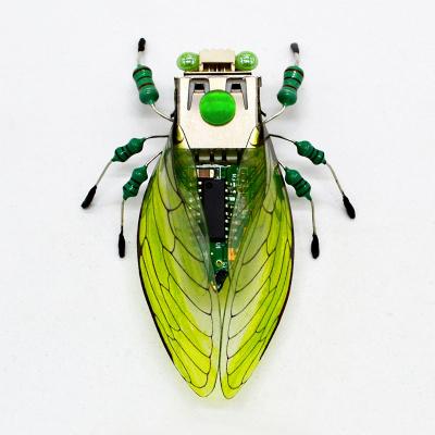 China Wholesale Electronic Components+ PVC Educational Toys For Kids Adults Handmade Chirping Insects Light Up Toys Handmade Diy Kit Electronic Cicada for sale