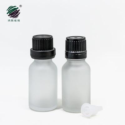 China 15ml empty white frosted clear glass personal care dropper bottle for ejuice liquid oil packaging for sale