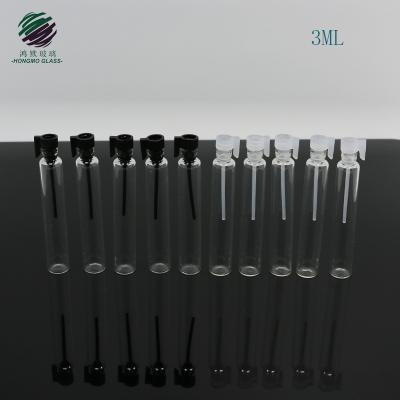 China Personal Care 3ml Tubular Glass Vials Perfume Tester Glass Vial With Plug for sale