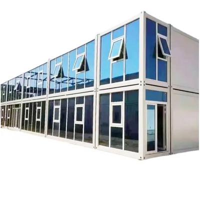 China Contemporary Wholesale Modern Prefab Tiny Container House Prefab Glass Office Container House for sale