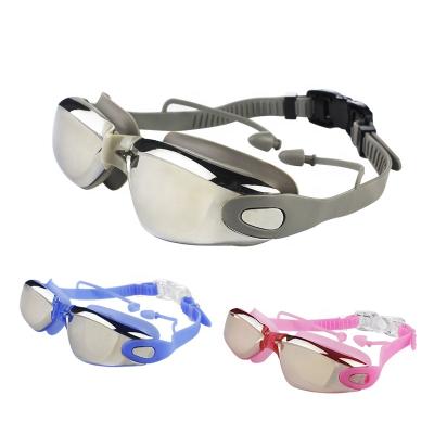 China Customized Adult Silicone Anti-UV Plated Best Anti-fog Swimming Goggles 2019 for sale