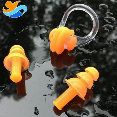 China Swimming Accessories Soft Silicone Ear Plug And Breathe Straight Nose Clip for sale