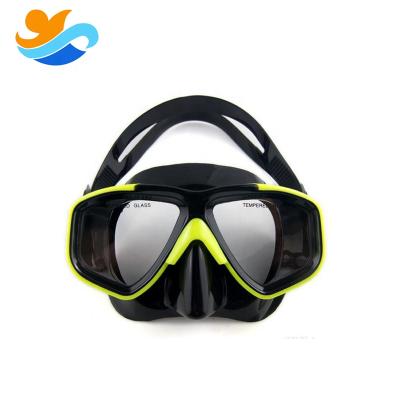 China 180 Wide View Straining Glass Snorkeling Equipment Customize Snorkel Mask for sale